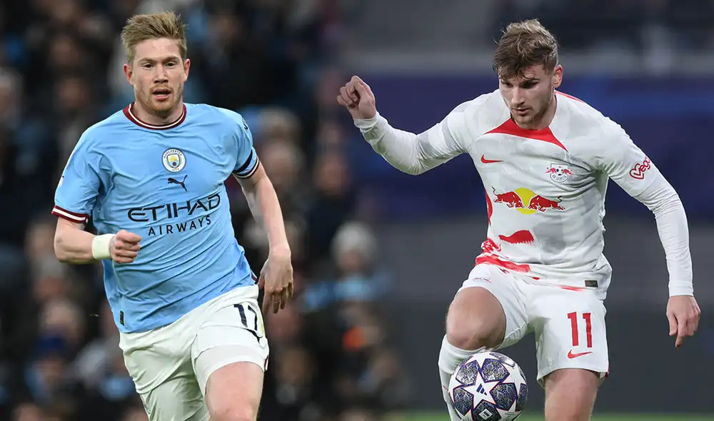 Kevin De Bruyne y Timo Werner intentarán ser figuras del partido. Foto: Composición LR/AFP