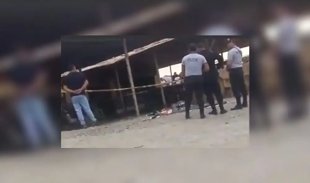 Policía acordonó la zona de los crímenes para recoger huellas. Foto: captura Chimbote Noticias Policía acordonó la zona de los crímenes para recoger huellas. Foto: captura Chimbote Noticias