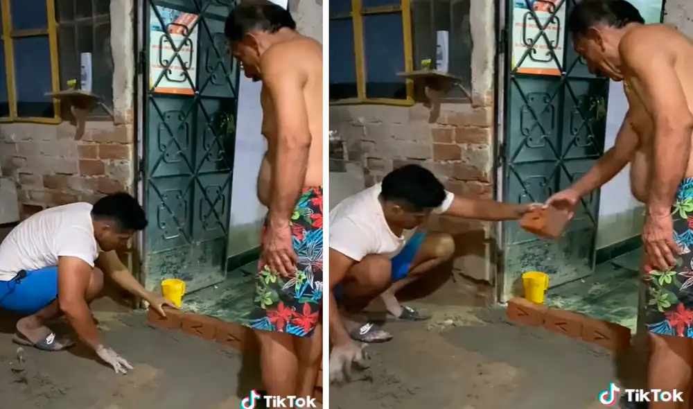 Miles de usuarios aplaudieron que el joven ayudara en la construcción del murito. Foto: composición LR/ TikTok/@Angiesandoval36 Miles de usuarios aplaudieron que el joven ayudara en la construcción del murito. Foto: composición LR/ TikTok/@Angiesandoval36