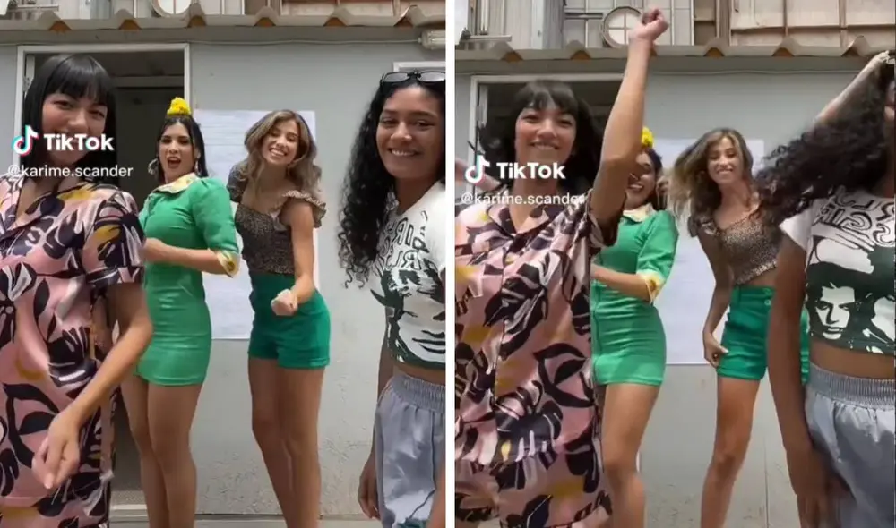 Alessia, July, Sulimar y Kimberly de “AFHS” alborotan las redes con baile grupal.  Foto: Composición LR / TikTok