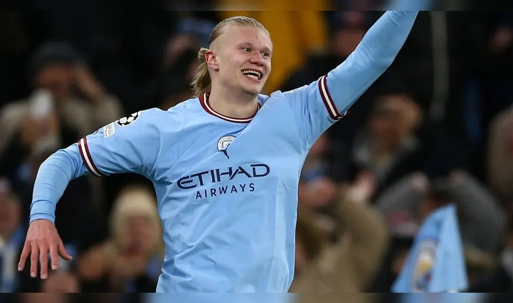 Erling Haaland lleva casi 40 goles en su primera temporada con Manchester City. Foto: EFE