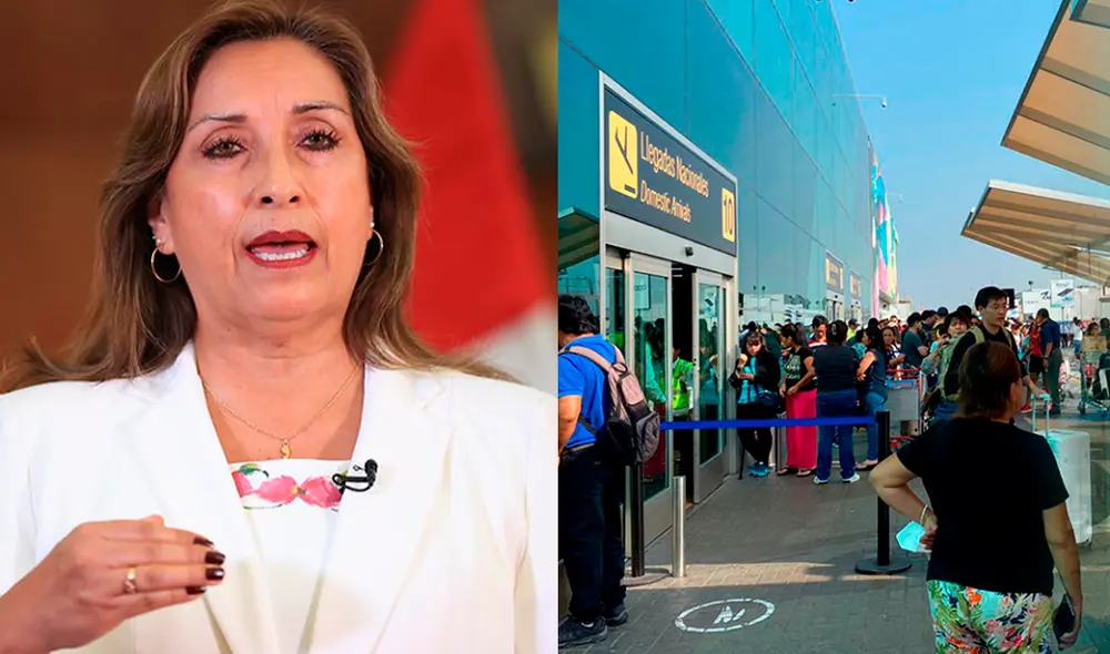 Dina Boluarte anunció nuevas medidas durante la conferencia de prensa hoy, 14 de marzo. Foto. Composición La República