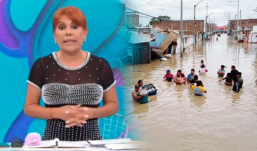 Magaly Medina se quiebra por damnificados. Foto: composición LR/captura de ATV - Video: ATV Magaly Medina se quiebra por damnificados. Foto: composición LR/captura de ATV - Video: ATV