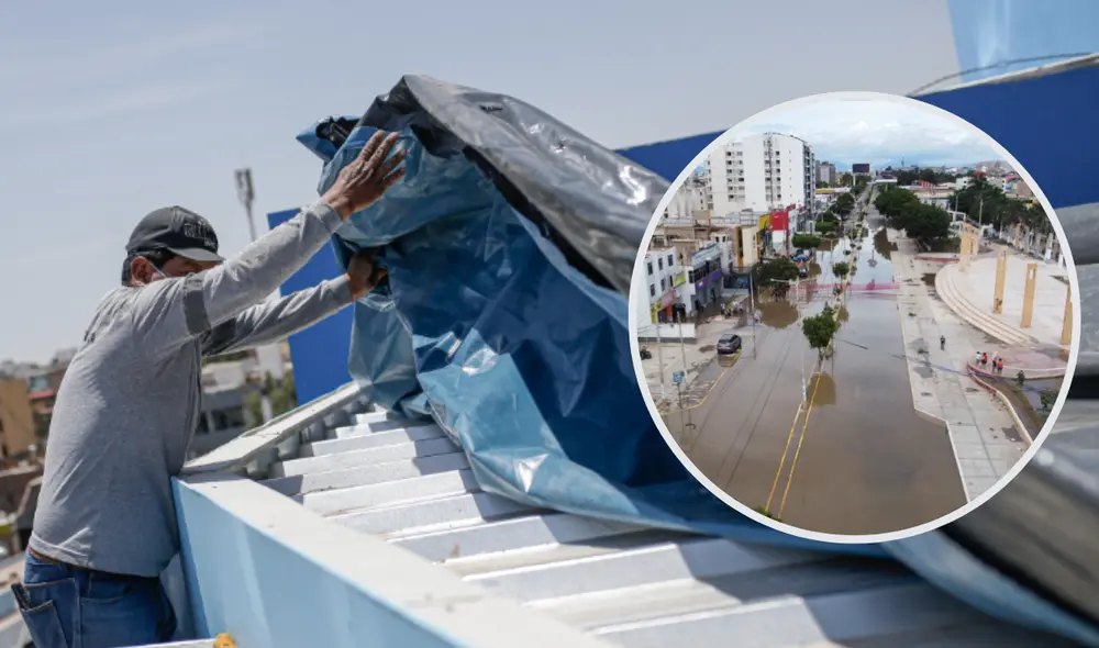 El ciclón Yaku  se va dirigiendo al oeste provocando incremento de temperaturas, lluvias y desborde de ríos.  Foto: composición LR/ Rodrigo Talavera/ La República