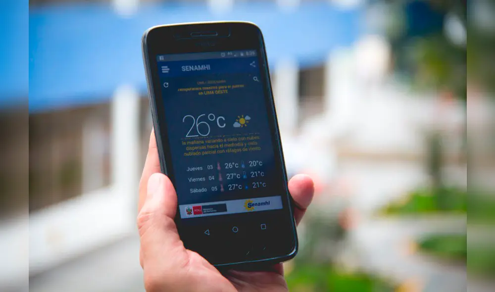 En el aplicativo móvil de Senahmi, puedes monitorear el recorrido del ciclón Yaku. Foto: Andina