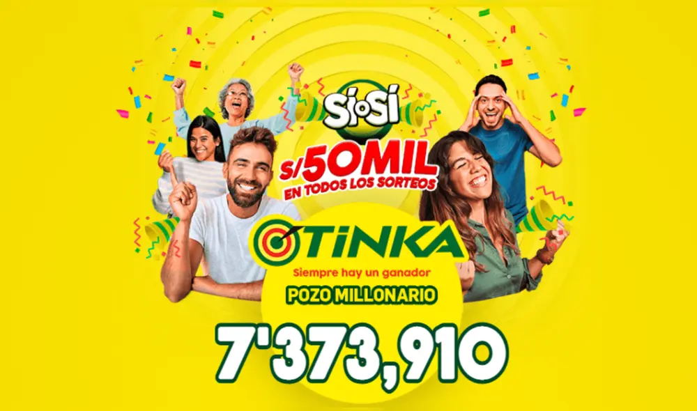 Este miércoles La Tinka sorteará un nuevo pozo millonario. Foto: La Tinka Este miércoles La Tinka sorteará un nuevo pozo millonario. Foto: La Tinka
