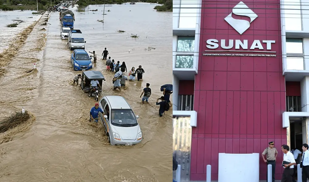 Beneficio permitirá a los usuarios recuperarse y continuar con actividades a raíz de las intensas lluvias como efecto del ciclón Yaku. Foto: Composición LR/Sunat