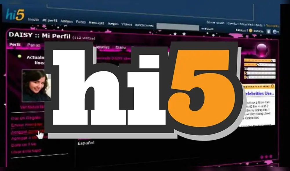 Hi5 fue una red social que se lanzó en 2003. Foto: composición Geekmi Hi5 fue una red social que se lanzó en 2003. Foto: composición Geekmi