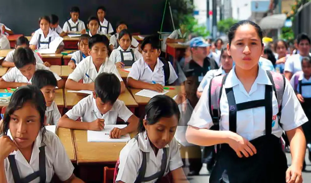 El uniforme escolar es el mismo en los colegios nacionales. Foto: composición LR/Andina/Gobierno Perú