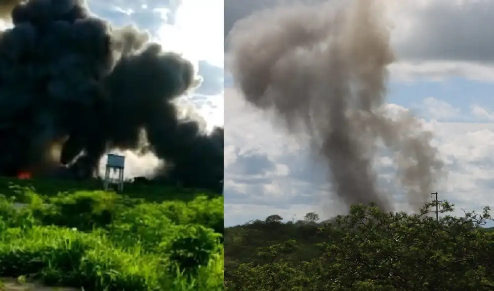 Detonaciones se registraron desde las 7.00 a. m. Foto: Diresa Tumbes Detonaciones se registraron desde las 7.00 a. m. Foto: Diresa Tumbes