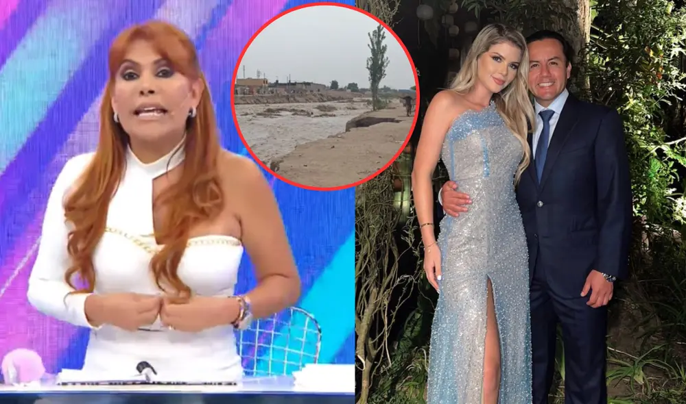 Magaly Medina indignada con Brunella Horna y Richard Acuña por no haber apoyado a damnificados. Foto: composición LR/captura de ATV