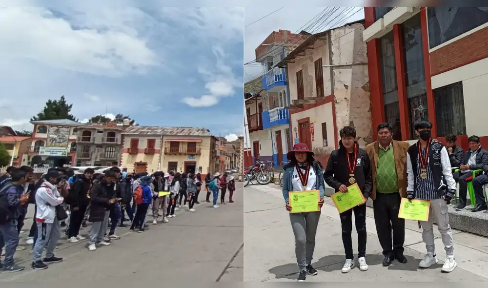 Municipalidad de Pomata incentiva con laptops a jóvenes postulantes a la universidad. Foto: composición LR/Diario Sin Fronteras.