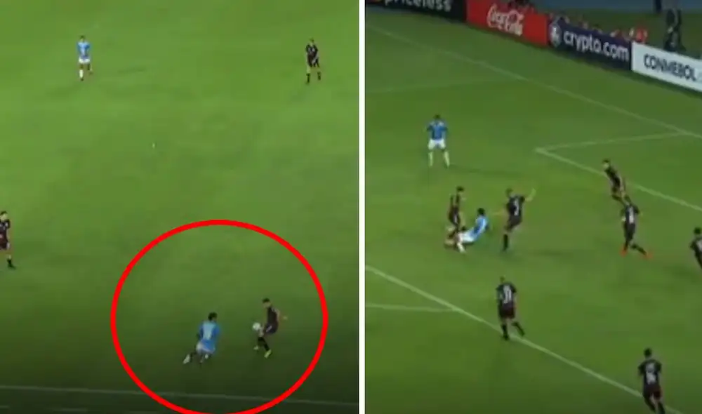 Joao Grimaldo inició la jugada que acabó en el agónico gol de Irven Ávila. Foto: captura/ESPN 2