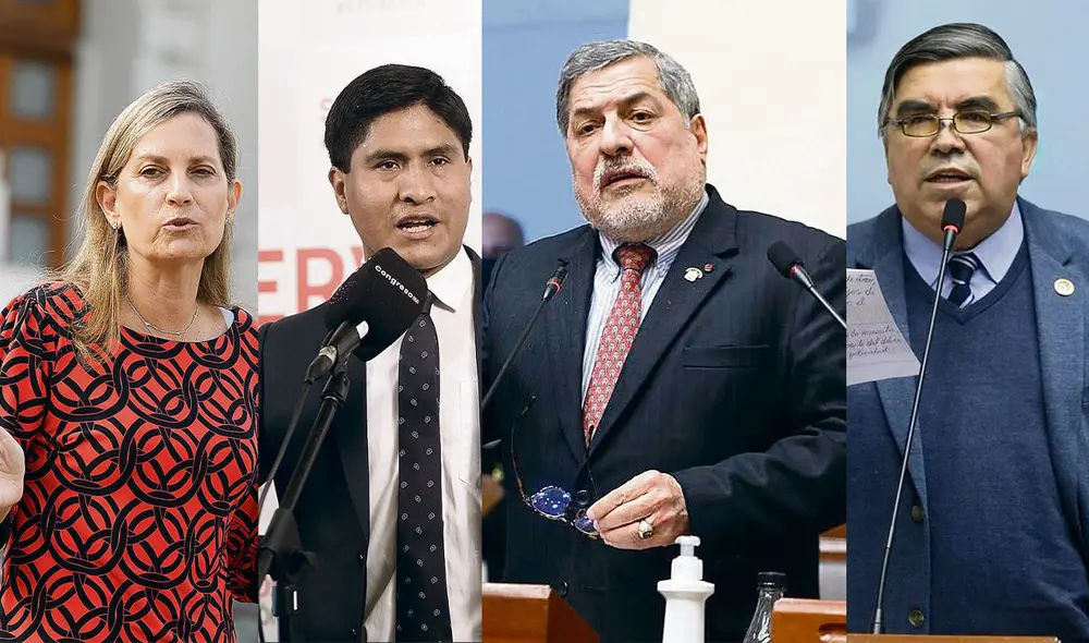 Congresista María Alva, Wilson Soto, Ernesto Bustamante y Alex Paredes. Foto: difusión Congresista María Alva, Wilson Soto, Ernesto Bustamante y Alex Paredes. Foto: difusión