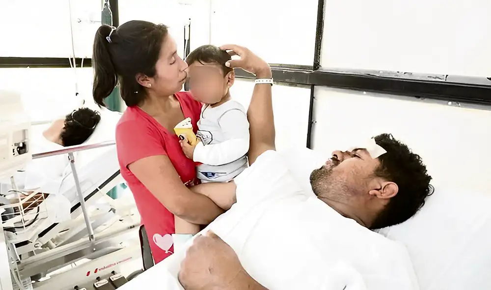 Juntos. José Luis Castillo se recupera de sus lesiones. Su pequeño fue dado de alta ayer. Foto: difusión