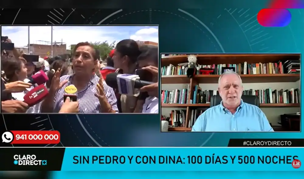 Augusto Álvarez Rodrich hizo un balance de los 100 días de Boluarte, así como del golpe de Castillo. Foto: captura Claro y Directo/La República