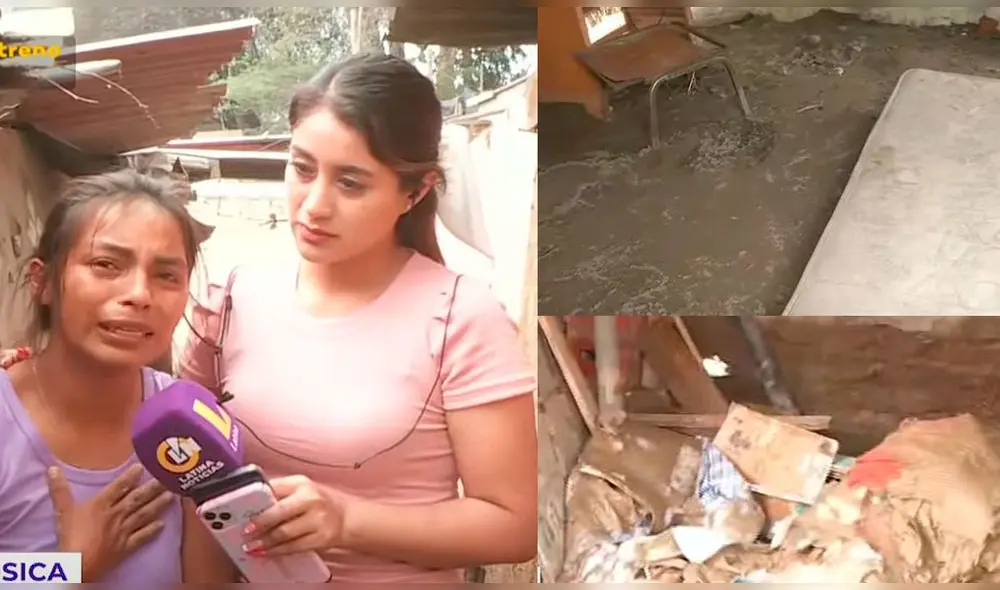 Flor es estudiante de la Cantuta y perdió todos sus papeles por el huaico. Foto: Composición LR / Captura de video de Latina