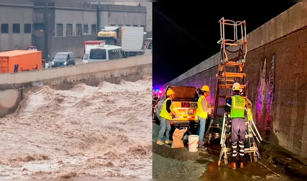 Autoridades indicaron que se encuentran realizando un seguimiento al caudal del río Rímac. Foto: composición / URPI - LR / Andina