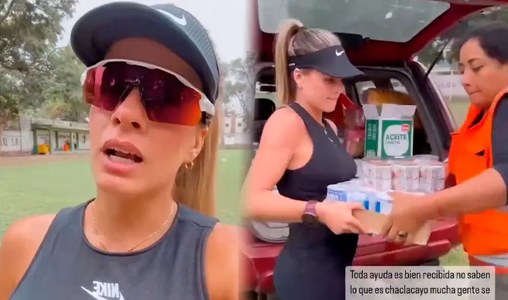 Alejandra Baigorria llevó apoyo a zona afectada de Chaclacayo. Foto: composición LR/ Instagram. Alejandra Baigorria llevó apoyo a zona afectada de Chaclacayo. Foto: composición LR/ Instagram.