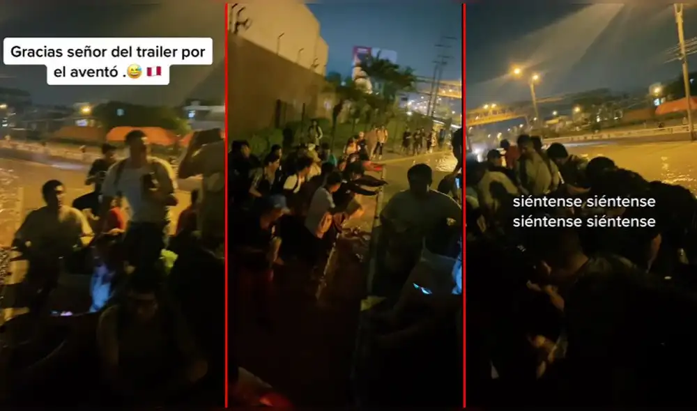 Los internautas elogiaron el gesto solidario del conductor. Foto: captura TikTok/@lgjheanpier Los internautas elogiaron el gesto solidario del conductor. Foto: captura TikTok/@lgjheanpier