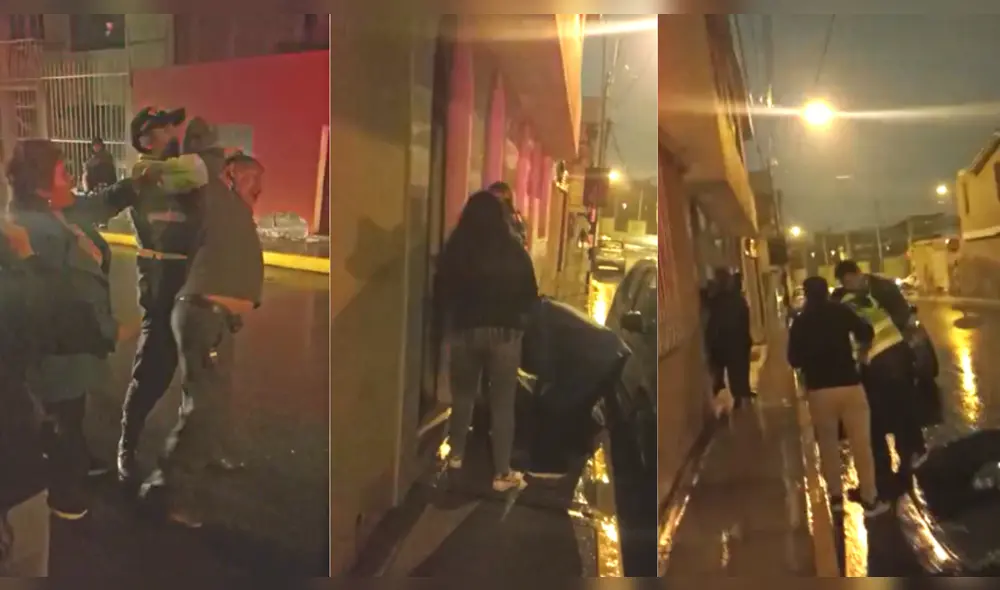 Instantes de la gresca. Foto: Captura de video/PNP.