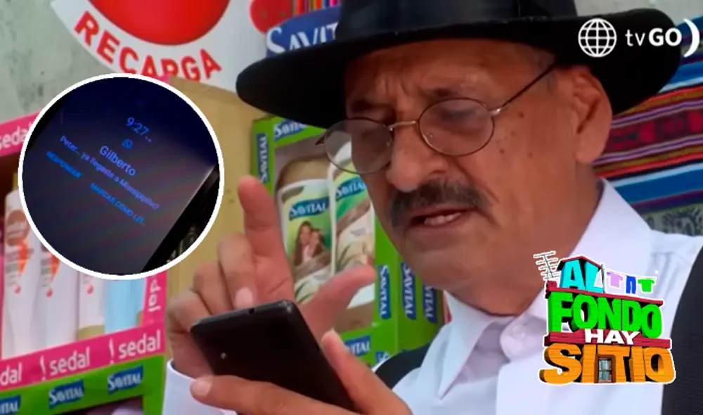 Don Gilberto envía mensaje gracioso a Peter. Foto: composición LR/captura de América TV Don Gilberto envía mensaje gracioso a Peter. Foto: composición LR/captura de América TV