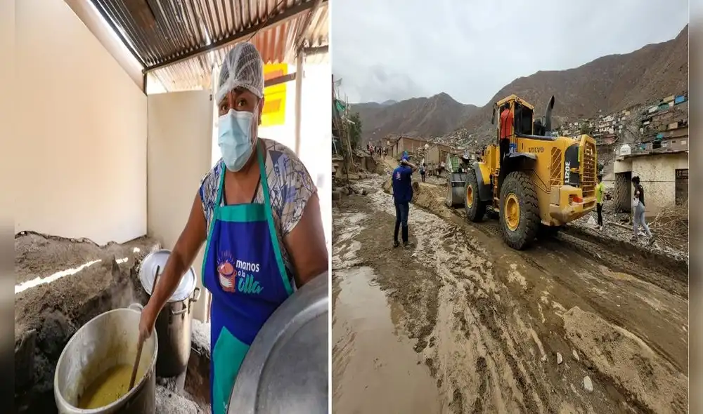 En los distritos de Chosica, Cieneguilla, Comas y otros, las ollas comunes han sufrido la pérdida de utensilios debido a las inundaciones y huaicos. Foto: Composición Lr/Municipalidad de Lima/Defensoría del Pueblo
