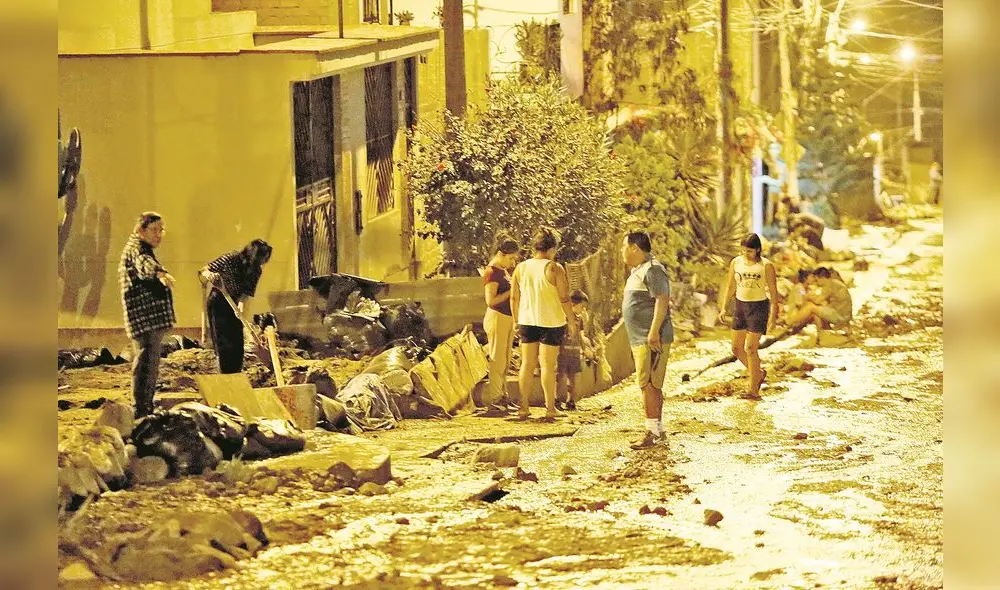 Huaico. En Chosica se activaron tres quebradas. Foto: Antonio Melgarejo/La República