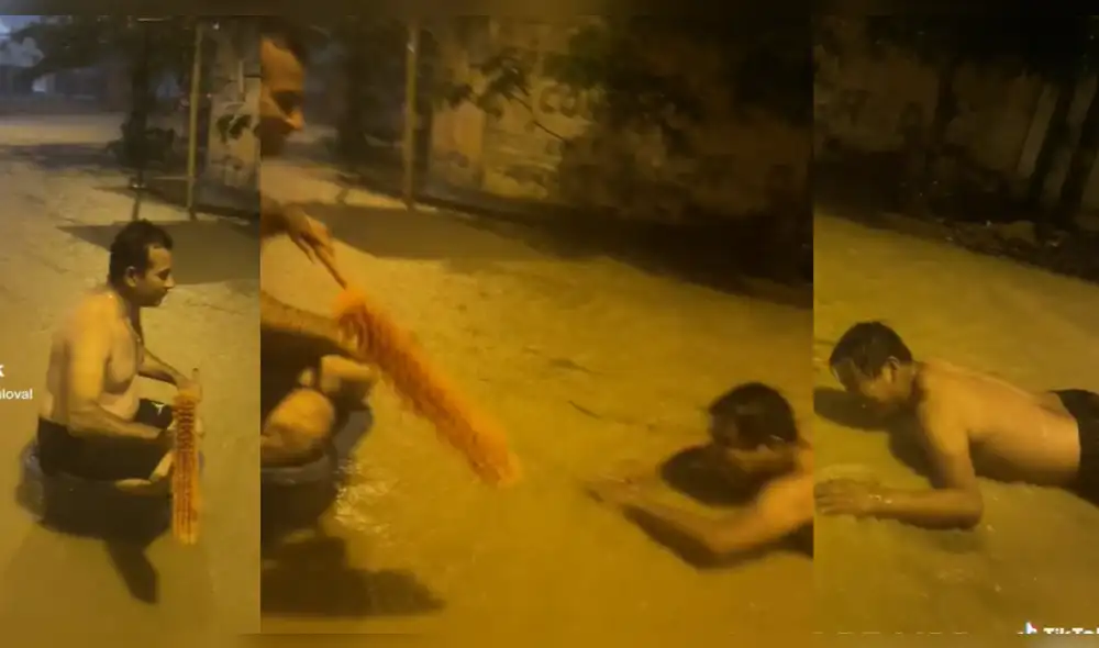 Ambos jóvenes solo disfrutaban de una broma entre ellos. Foto y video: @franklinanguloval. Ambos jóvenes solo disfrutaban de una broma entre ellos. Foto y video: @franklinanguloval.