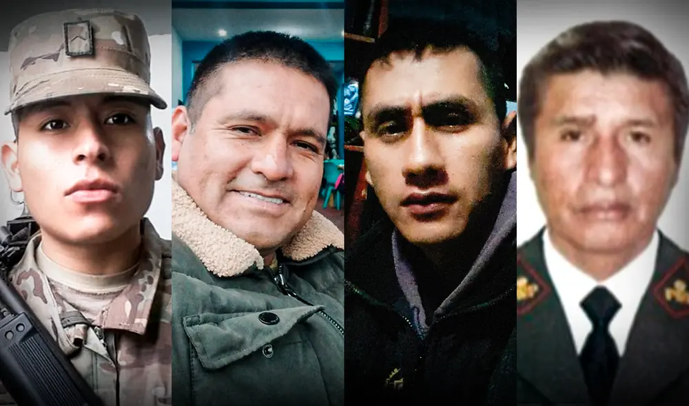 Coat Joel Alejo Lázaro, 'Joel'; Johmer Valdivia Silvera, 'Johmer'; Frederik Euler Cunto Gamboa, 'Capitán'; y Luis Añanca Quique, 'Padrino'. Foto: PNP/composición de Jazmín Ceras/La República