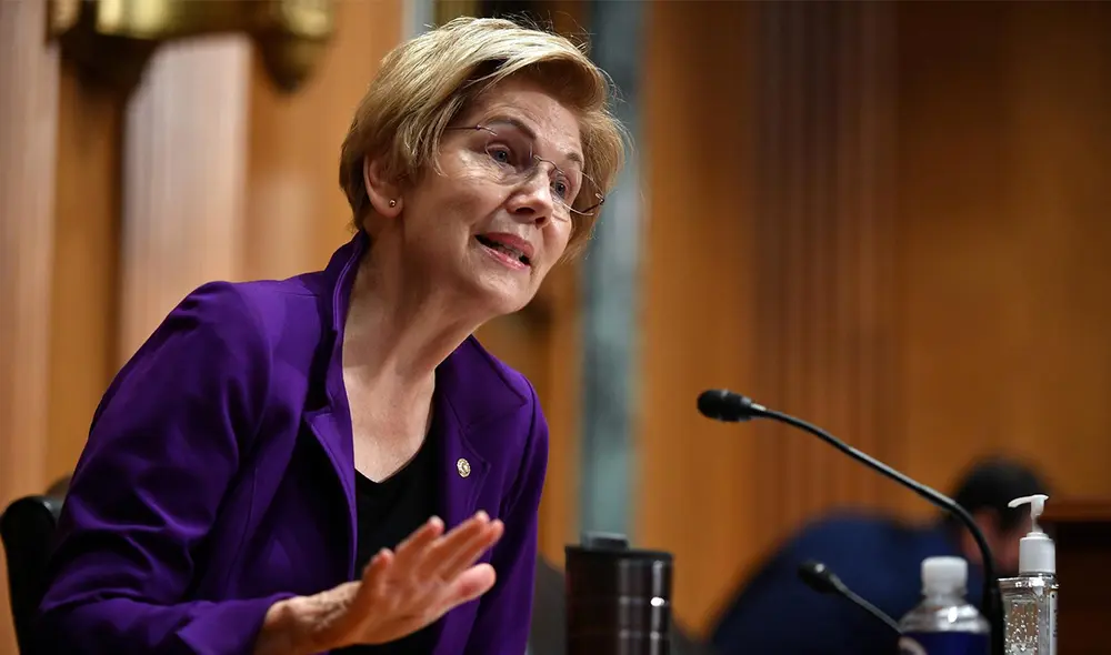 Elizabeth Warren pidió una investigación independiente sobre los posibles fallos que conllevaron a la caída del SVB. Foto: Hola News