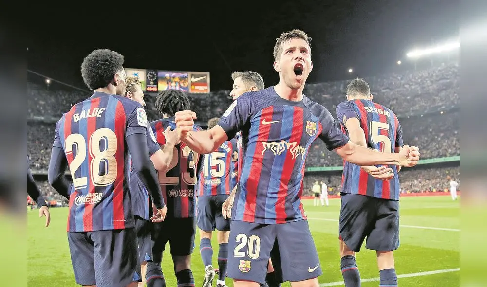 Empuje. Sergi Roberto suma 4 goles en la presente liga. Foto: EFE. Empuje. Sergi Roberto suma 4 goles en la presente liga. Foto: EFE.