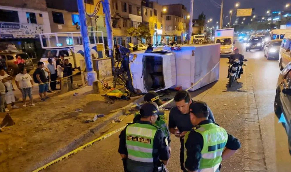 El accidente que ocasionó la muerte de un joven soldador se produjo en el kilómetro 14 de la avenida Túpac Amaru. Foto y video: Mary Luz Aranda/Urpi-LR