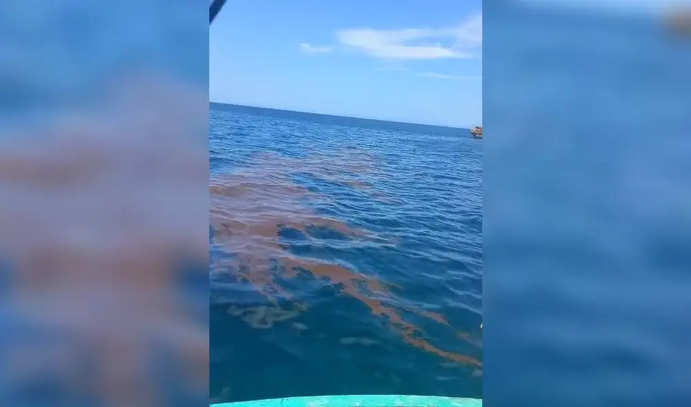 Los pescadores lamentaron el perjuicio ambiental que ocasiona el derrame de hidrocarburos. Foto: Juan Eca/Facebook Los pescadores lamentaron el perjuicio ambiental que ocasiona el derrame de hidrocarburos. Foto: Juan Eca/Facebook