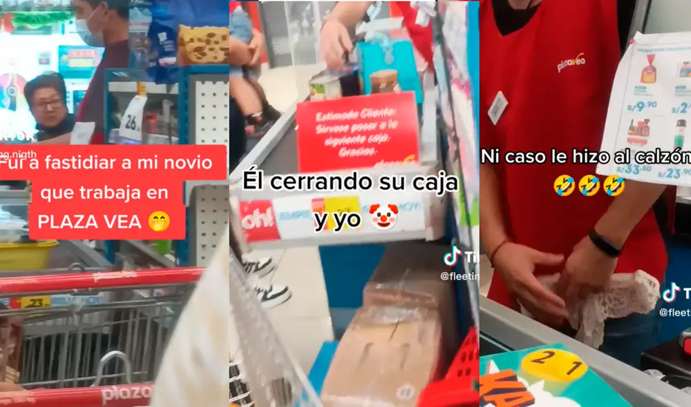 Algunos usuarios halagaron la reacción del cajero tras atender a su novia. ComposiciónLR/@fleeting.night/TikTok Algunos usuarios halagaron la reacción del cajero tras atender a su novia. ComposiciónLR/@fleeting.night/TikTok