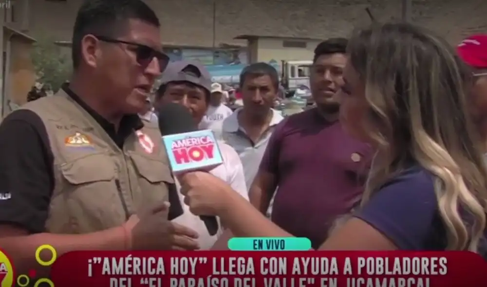 Ethel Pozo protagonizó un incómodo momento con el alcalde de Jicamarca. Foto: captura de América TV
