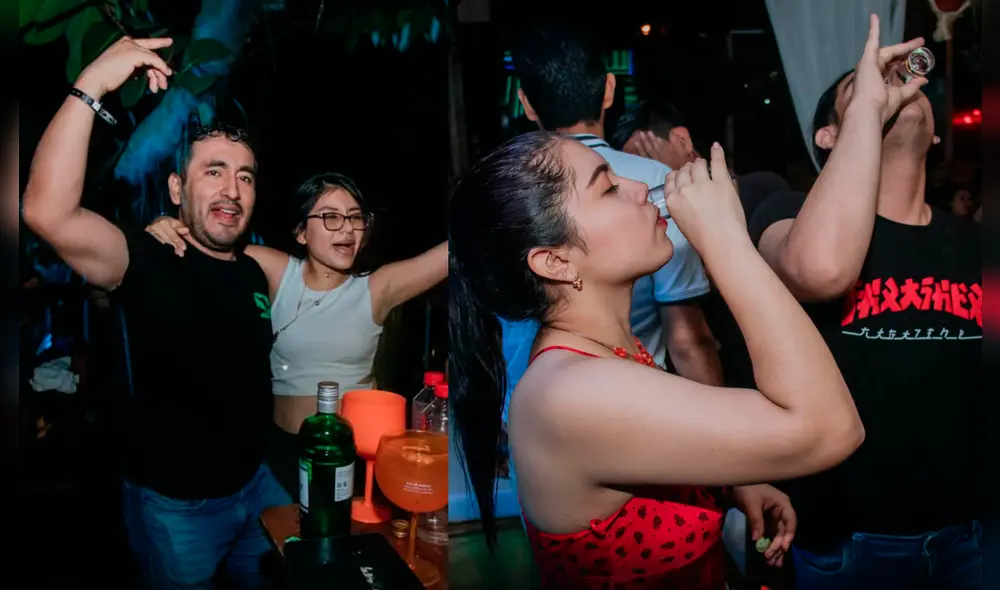 Personas bebiendo licor en local nocturno. Foto: Facebook Anaconda Personas bebiendo licor en local nocturno. Foto: Facebook Anaconda