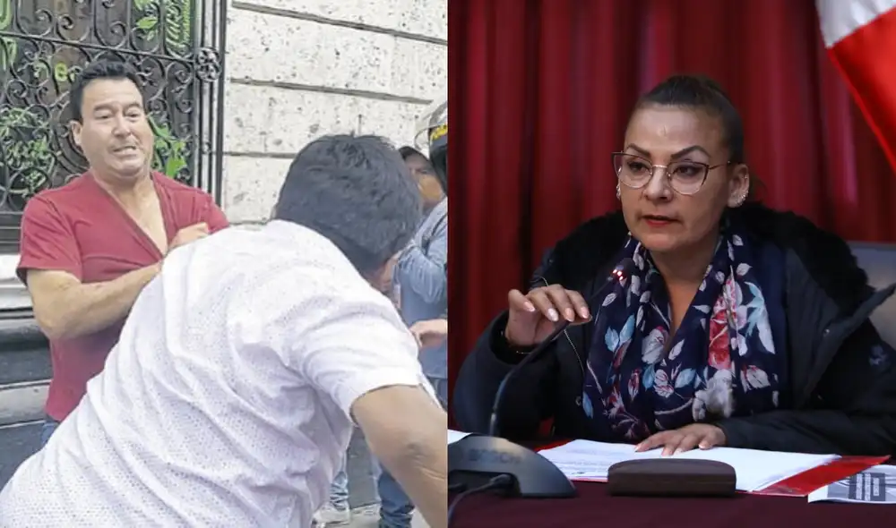 Gresca entre un civil y un padre de la patria acontece más de dos meses después de iniciadas las protestas antigubernamentales. Foto: composición LR/URPI-La República/Congreso. Video: Canal N