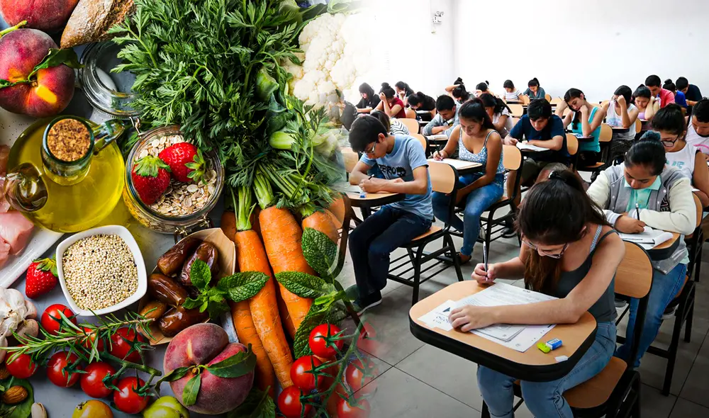 Es necesario que los universitarios lleven una dieta saludable y rica en nutrientes para rendir en sus estudios. Foto: Composición LR Es necesario que los universitarios lleven una dieta saludable y rica en nutrientes para rendir en sus estudios. Foto: Composición LR