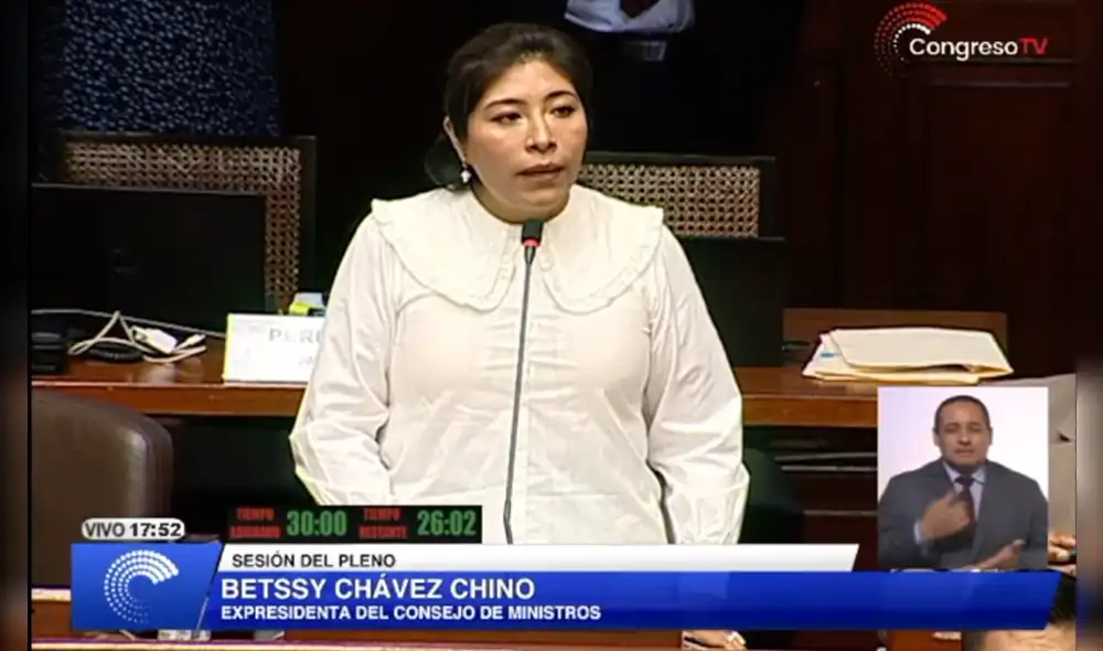 La congresista Betssy Chávez insistió en que el legislativo habría acaparado los poderes del Estado. Foto: captura Congreso La congresista Betssy Chávez insistió en que el legislativo habría acaparado los poderes del Estado. Foto: captura Congreso