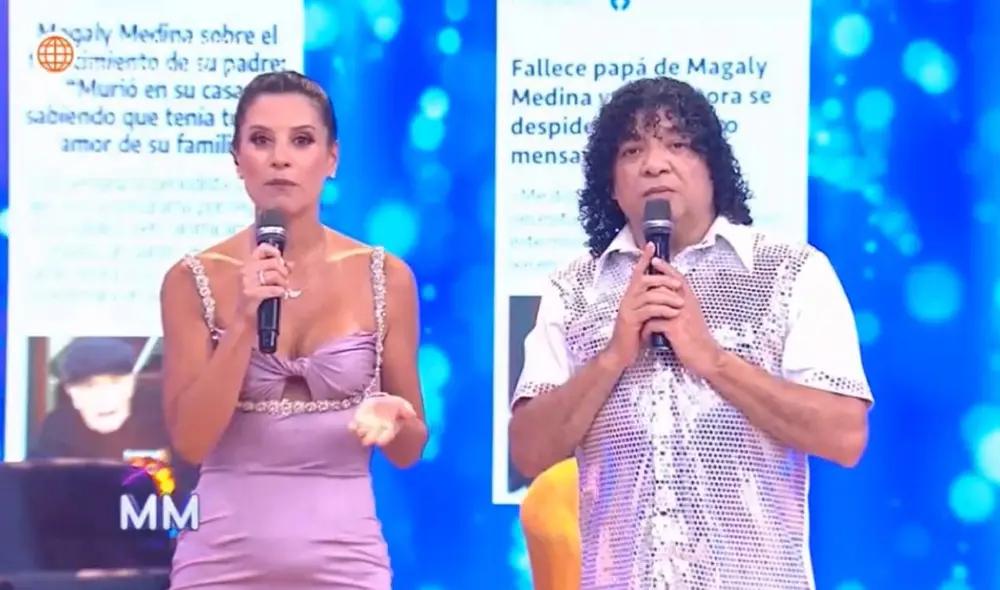 Presentadores de "Mande quien mande" le dieron el pésame a Magaly Medina. Foto: captura de América TV