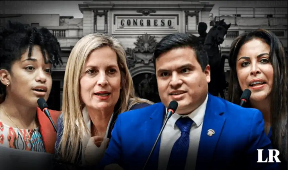 Bazán estuvo acompañado por congresistas de bancadas cercanas al Gobierno de Dina Boluarte. Foto: composición de Jazmin Ceras/La República