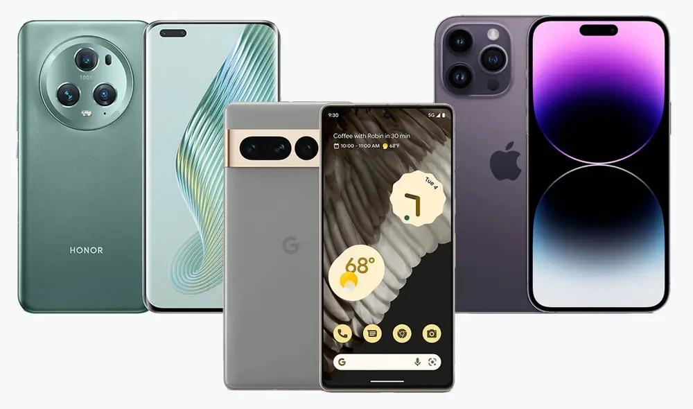 Los móviles con mejor cámara, según DXOMark. Foto: composición Honor/Apple