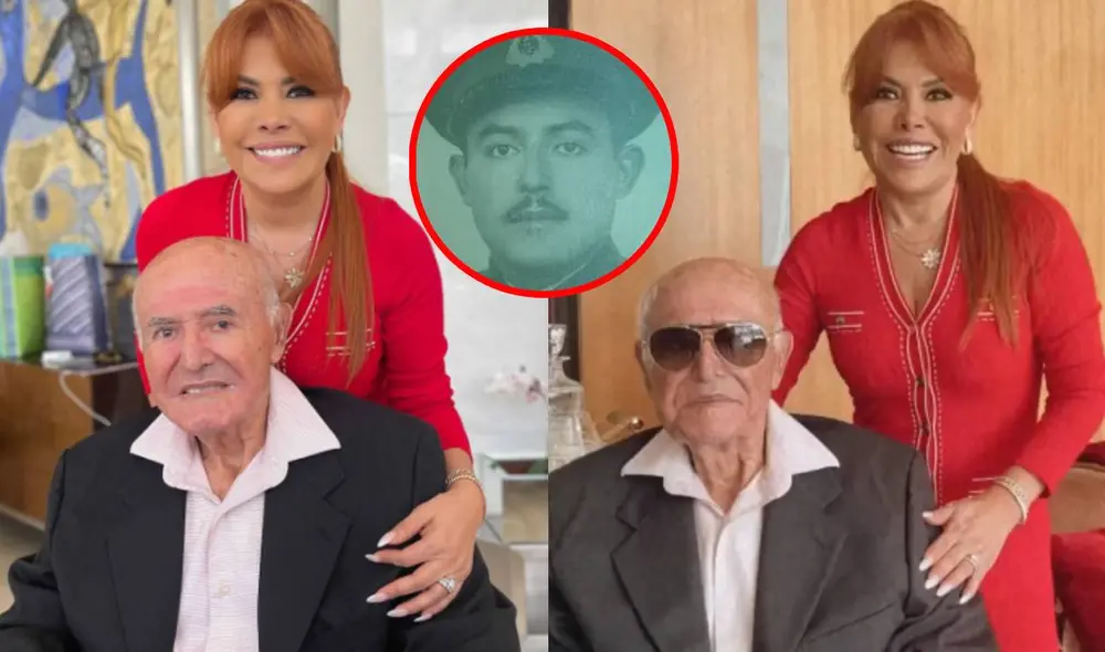 Padre de Magaly Medina recibió homenaje de la Policía Nacional por sus 30 años de servicio Foto: Composición LR/Infobae