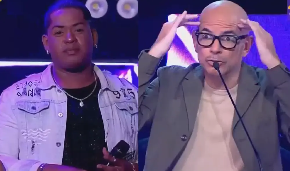 Ricardo Morán arremetió contra este concursante por interrumpir la presentación de su equipo de baile. Foto: captura Latina - Video: Latina