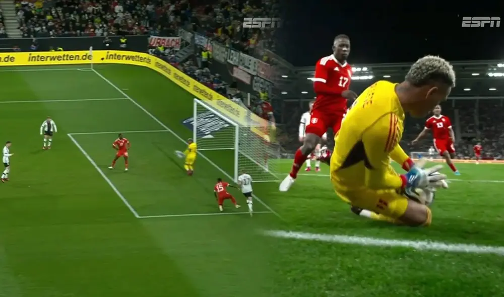 Pedro Gallese evitó el segundo gol de Alemania. Foto: composición LR/captura ESPN