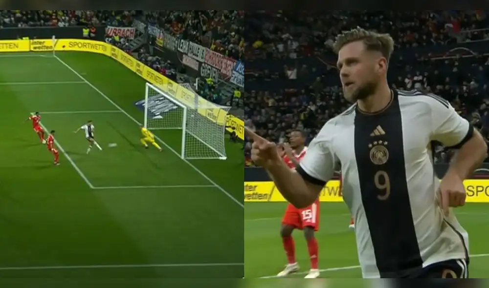 Niclas Füllkrug marcó un doblete en el primer tiempo del Perú vs. Alemania. Foto: captura de Star Plus Niclas Füllkrug marcó un doblete en el primer tiempo del Perú vs. Alemania. Foto: captura de Star Plus