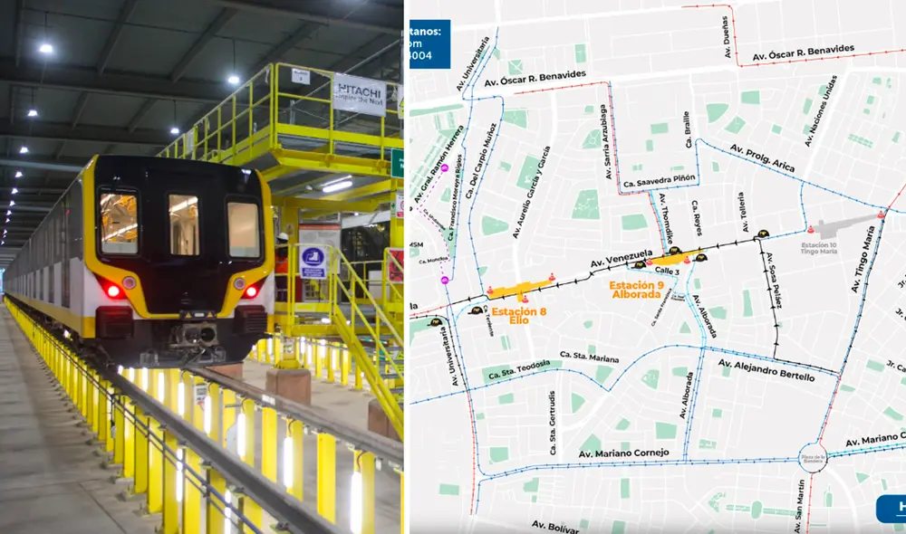 Este megaobra beneficiará a más de 660.000 pasajeros al día, a lo largo de casi 27 kilómetros de ruta. Foto: composición LR / Andina / ATU