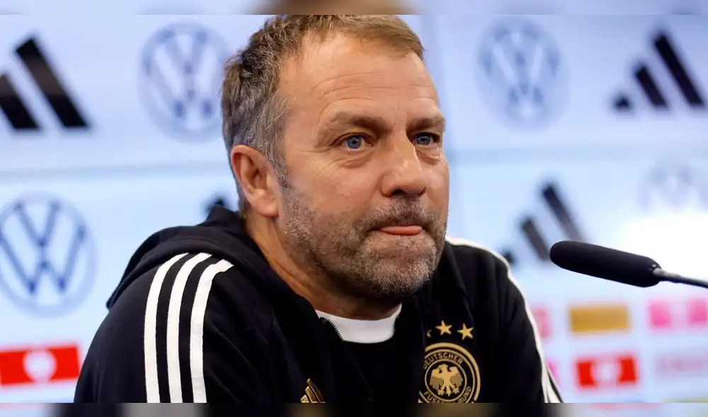 Contra Perú, Hansi Flick dirigió su partido número 20 como DT de Alemania. Foto: EFE