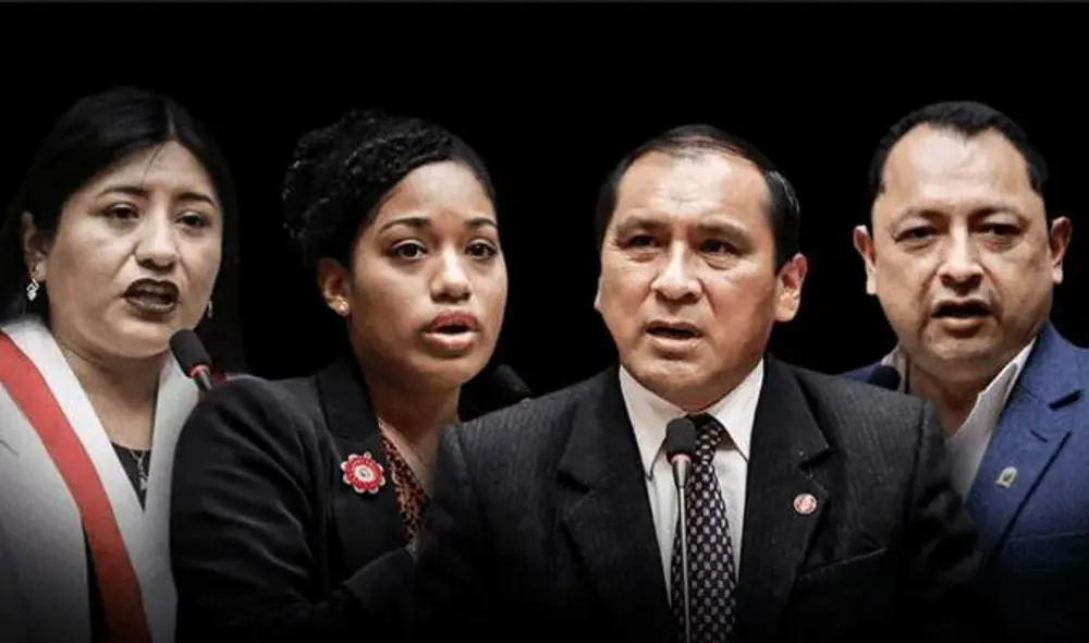 Rosangella Barbarán, Flavio Cruz, Segundo Quiroz y Nieves Limache usaron viáticos pagados por el Estado para viajar en Año Nuevo 2023. Foto: Congreso/composición LR